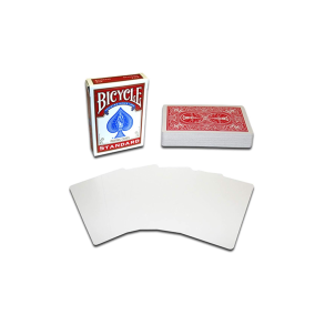 Magnetic Card - Bicycle Cards (2 Per Package) Blank Face Red by Chazpro