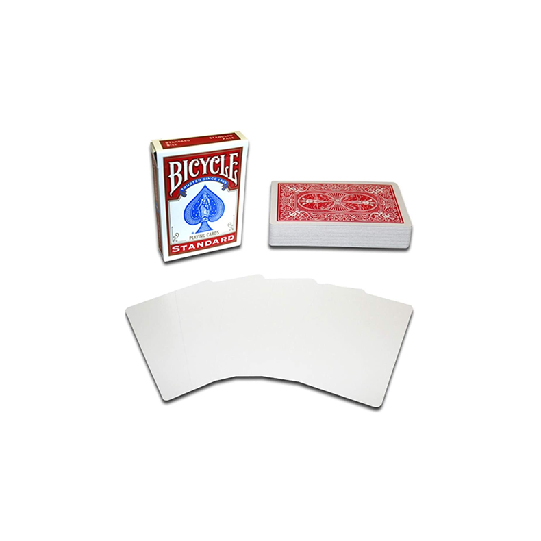 Magnetic Card - Bicycle Cards (2 Per Package) Blank Face Red by Chazpro