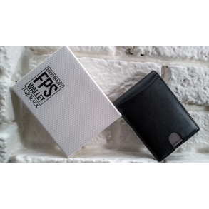 FPS Wallet True Black Leather (Gimmicks and Online Instructions) by Magic Firm 