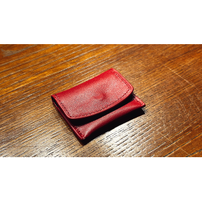 The Cowhide Coin Wallet (Red) by Bacon Magic