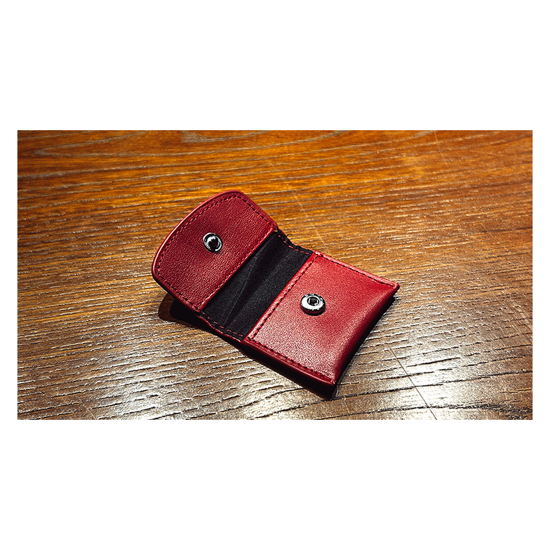 The Cowhide Coin Wallet (Red) by Bacon Magic