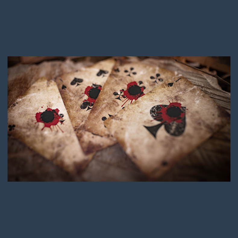 Deadwood Marked (Red) Playing Cards by Matthew Wright and Mark Bennett