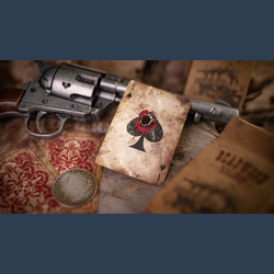Deadwood Marked (Red) Playing Cards by Matthew Wright and Mark Bennett