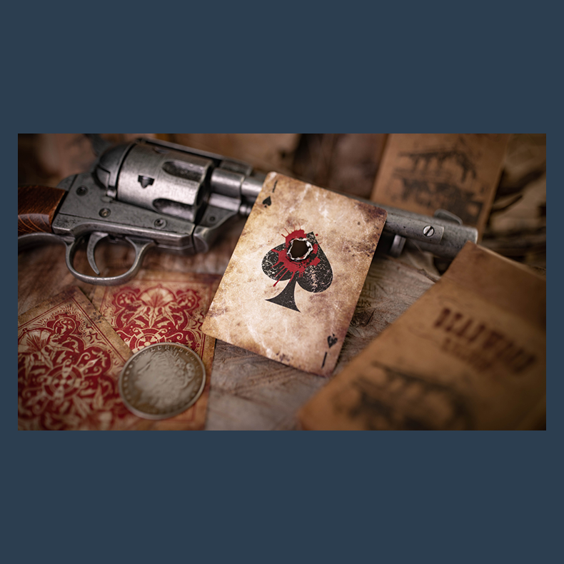 Deadwood Marked (Red) Playing Cards by Matthew Wright and Mark Bennett