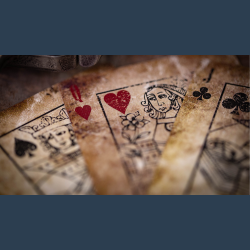 Deadwood Marked (Red) Playing Cards by Matthew Wright and Mark Bennett