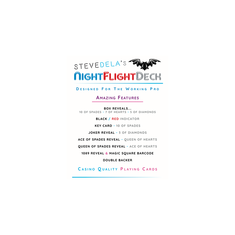 Pro Edition Night Flight Playing Cards by Steve Dela