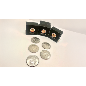 Expanded Shell Eisenhower Dollar (plus 4 Regular Coins) by Tango Magic