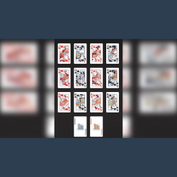 GUAN DAM -Warriors of the Three Kingdoms (Black) Playing Cards by YOKAGAME