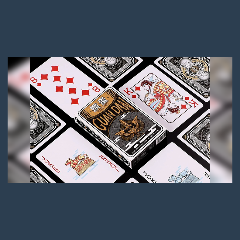 GUAN DAM -Warriors of the Three Kingdoms (Black) Playing Cards by YOKAGAME