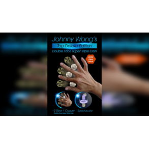 Double Face Top Deluxe Edition Super Triple Coin by Johnny Wong