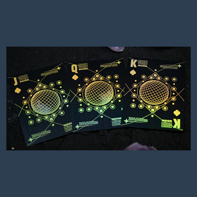 Moon (Black Holo) Playing Cards