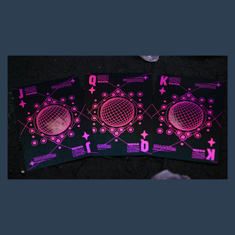 Moon (Black Holo) Playing Cards