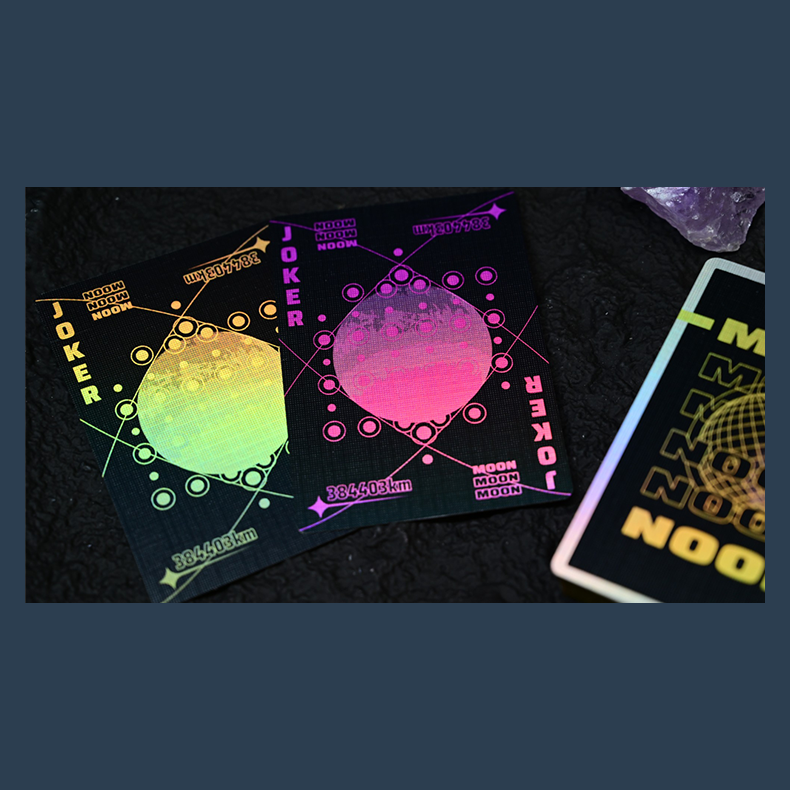Moon (Black Holo) Playing Cards