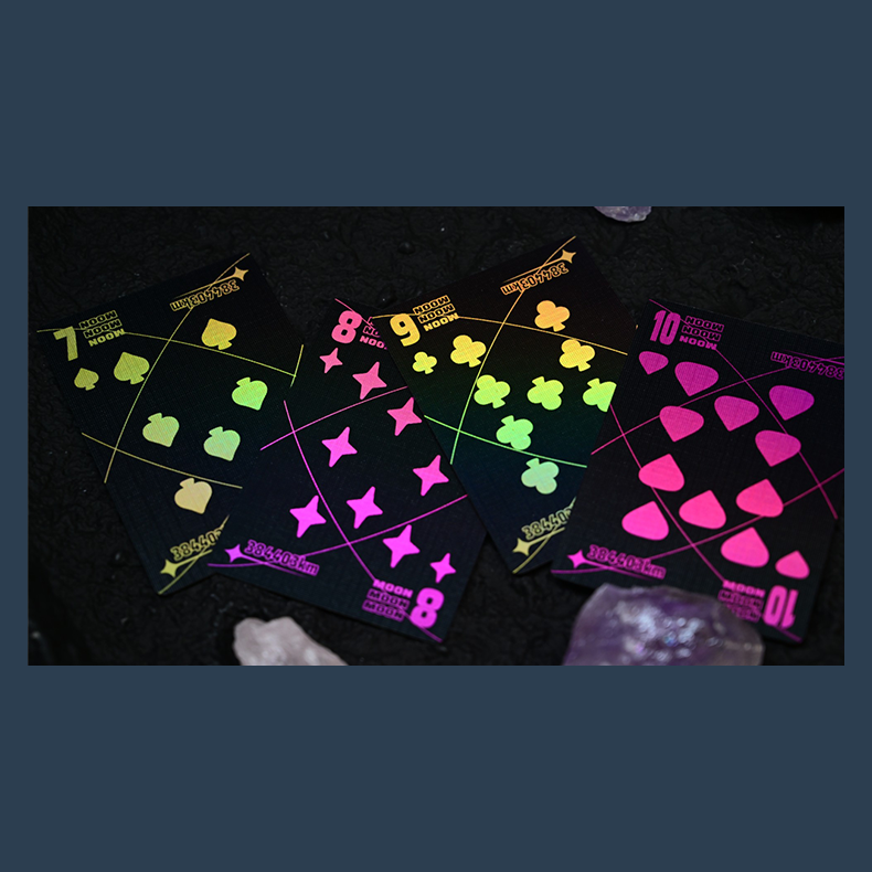 Moon (Black Holo) Playing Cards