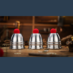 Aluminum Alloy Cups and Balls Set by TCC Magic