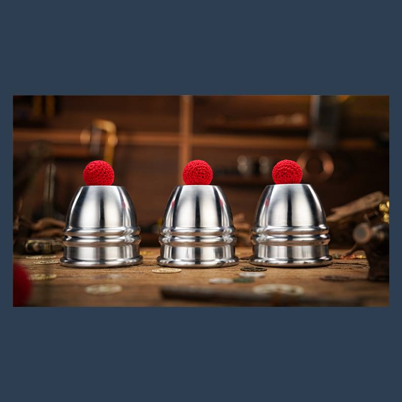 Aluminum Alloy Cups and Balls Set by TCC Magic