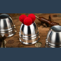 Aluminum Alloy Cups and Balls Set by TCC Magic