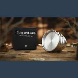 Aluminum Alloy Cups and Balls Matching Solid Cup by TCC Magic
