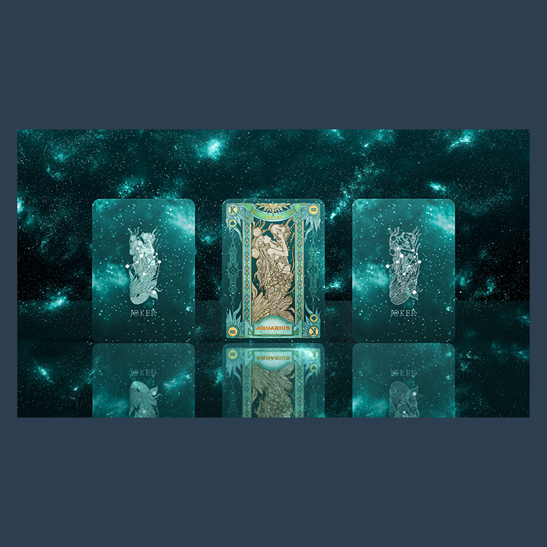 Zodiac (Aquarius) Luminous Edition Playing Cards by TCC