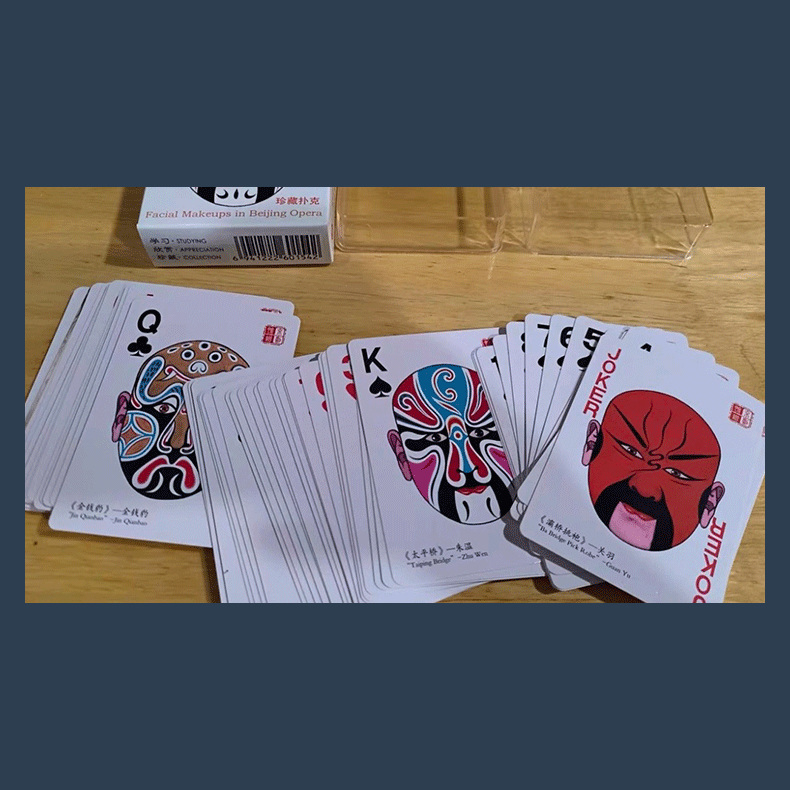 Facial Makeups in Beijing Opera Playing Cards