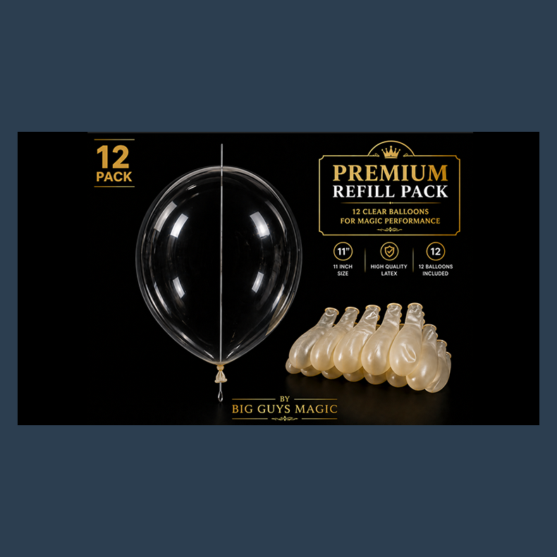 Needle Through Balloon Refill Pack (12 Count) by Big Guy's Magic