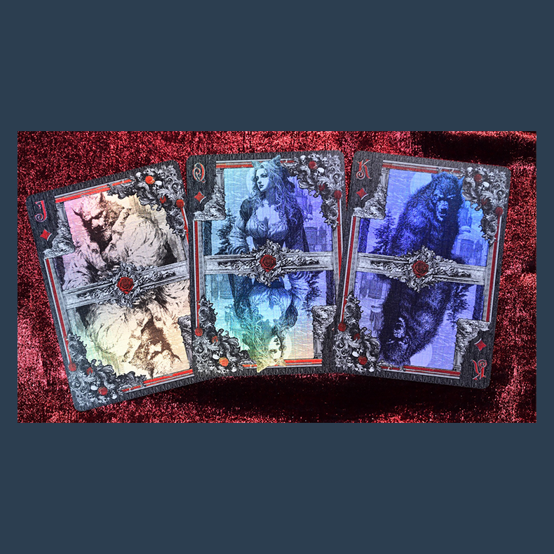 Trinity of Night - Werewolf HOLO Playing Cards by Evokad