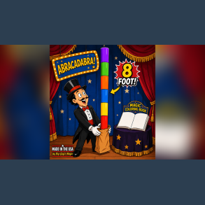8 Foot Appearing Multi-Color Pole by Big Guy's Magic - Coloring Book Kicker Finale