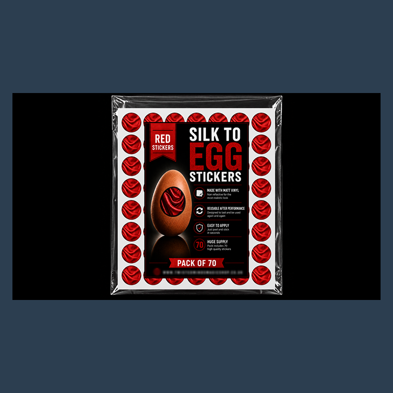 Silk to Egg Stickers (RED) Pack of 70