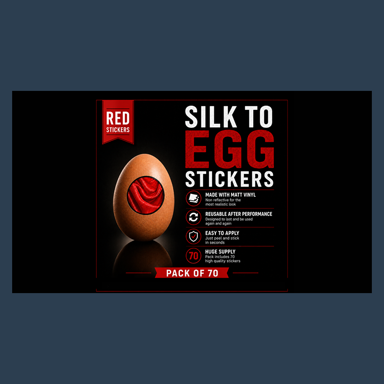 Silk to Egg Stickers (RED) Pack of 70