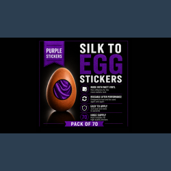 Silk to Egg Stickers (Purple) Pack of 70