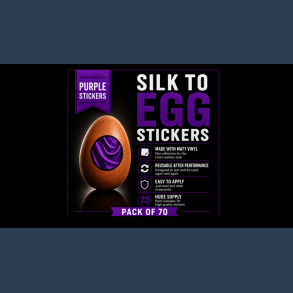 Silk to Egg Stickers (Purple) Pack of 70