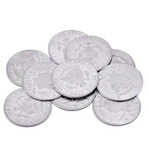 Half Dollar Palming Coins - s�t 10 stk
