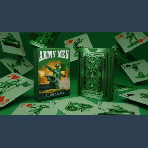 Army Men Playing Cards