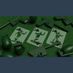 Army Men Playing Cards