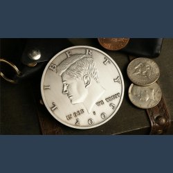 Bacon Jumbo Coin (Oversized Half Dollar) by Bacon Magic