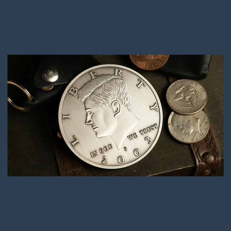 Bacon Jumbo Coin (Oversized Half Dollar) by Bacon Magic