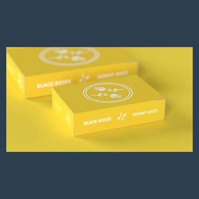 Black Roses Sunny Days Mini Playing Cards