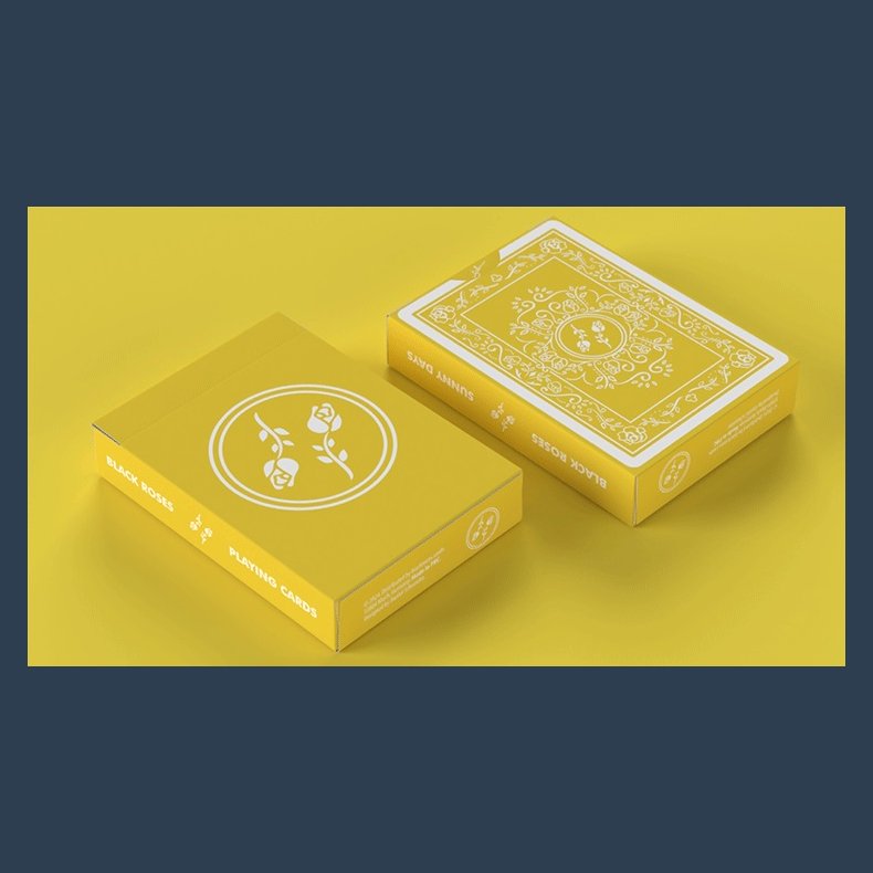 Black Roses Sunny Days Playing Cards