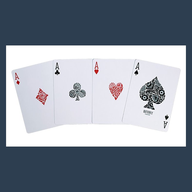 Butterfly Playing Cards Marked (Blue) 3rd Edition by Ondrej Psenicka