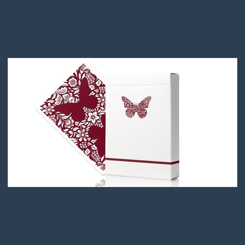 Butterfly Worker Marked Playing Cards (Red) by Ondrej Psenicka