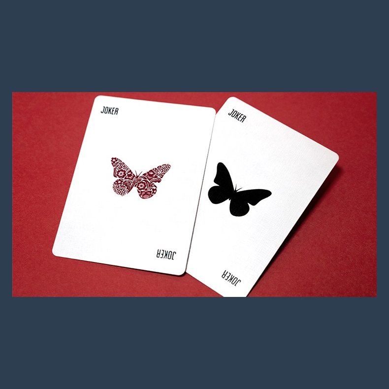 Butterfly Worker Marked Playing Cards (Red) by Ondrej Psenicka