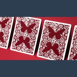 Butterfly Worker Marked Playing Cards (Red) by Ondrej Psenicka
