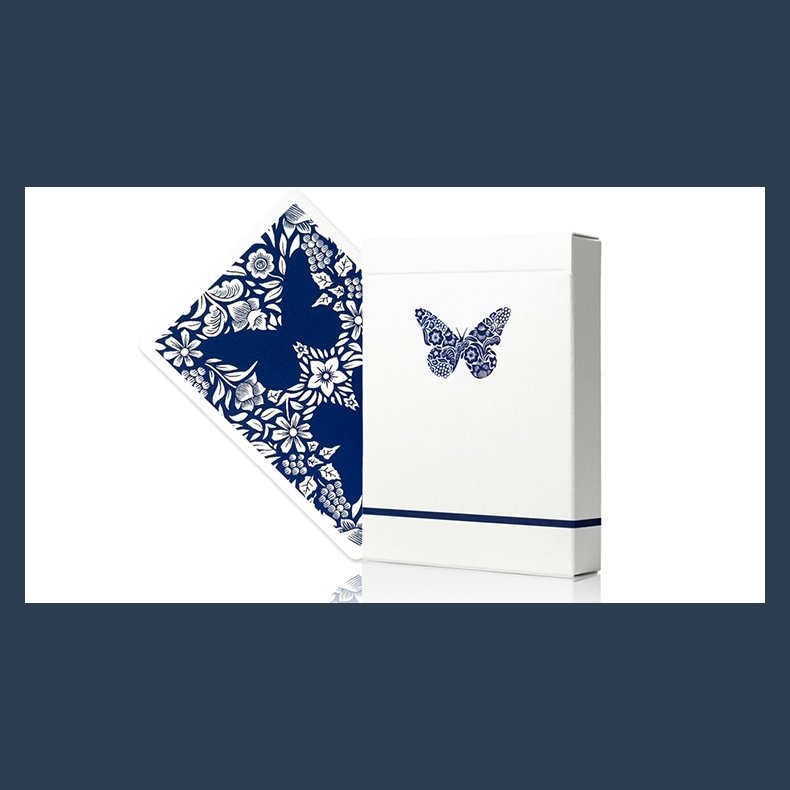 Butterfly Worker Marked V2 Playing Cards (Blue) by Ondrej Psenicka