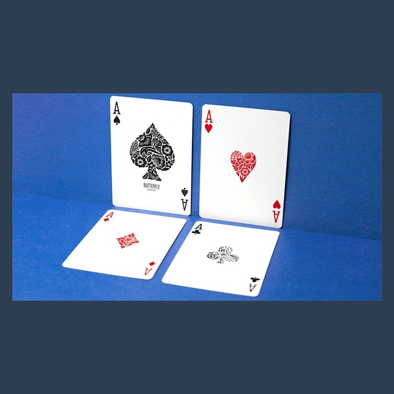 Butterfly Worker Marked V2 Playing Cards (Blue) by Ondrej Psenicka