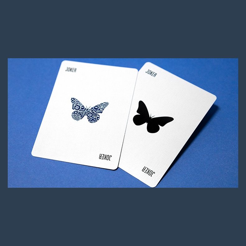 Butterfly Worker Marked V2 Playing Cards (Blue) by Ondrej Psenicka