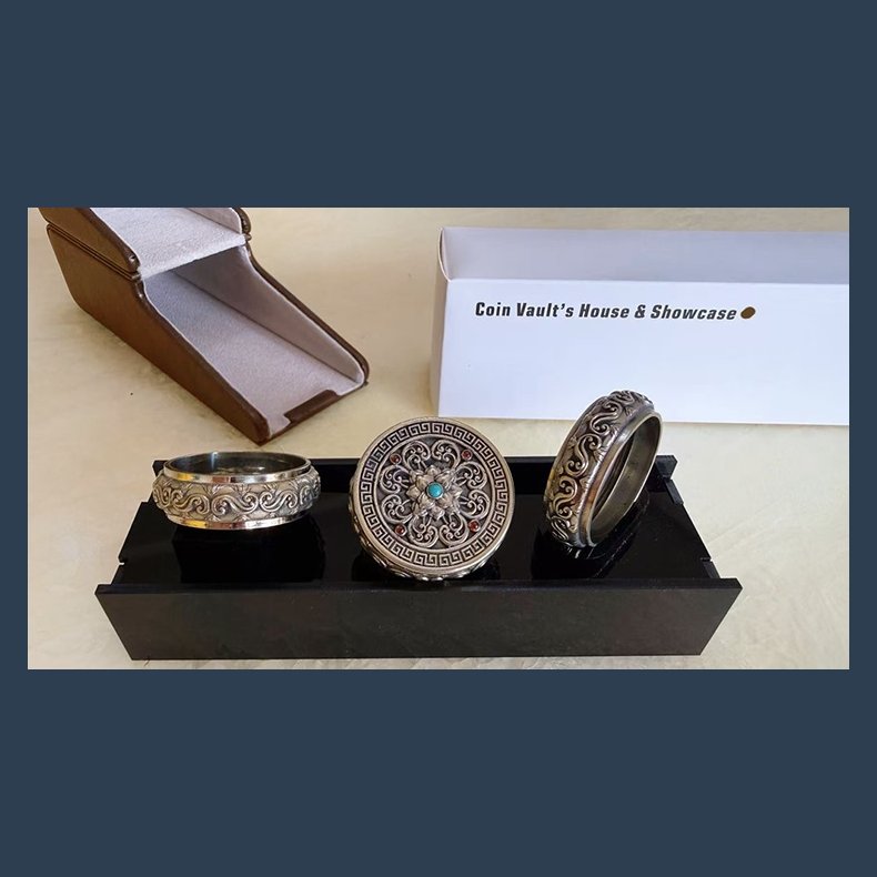 Coin Vault Case and Display Set (Brown)