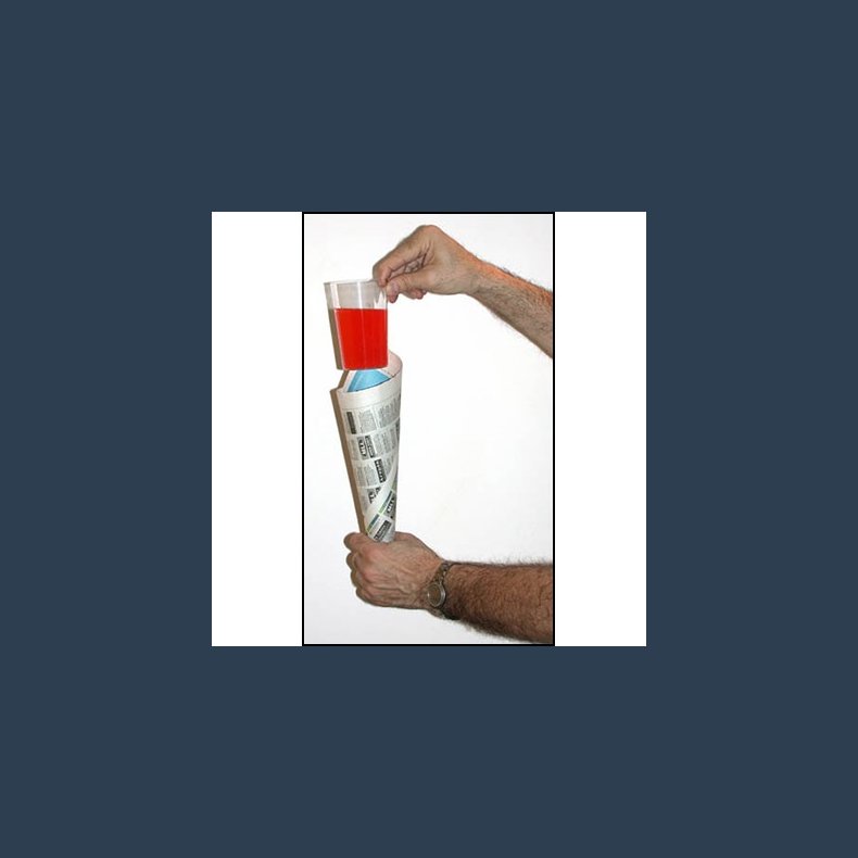 Comedy Glass in Paper Cone by Bazar de Magia