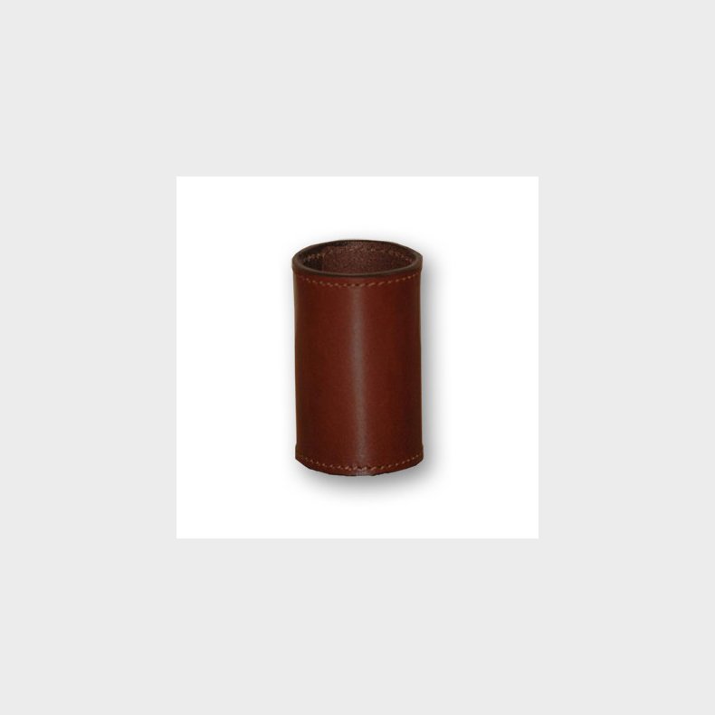 Leather Coin Cylinder (Brown, Dollar Size)