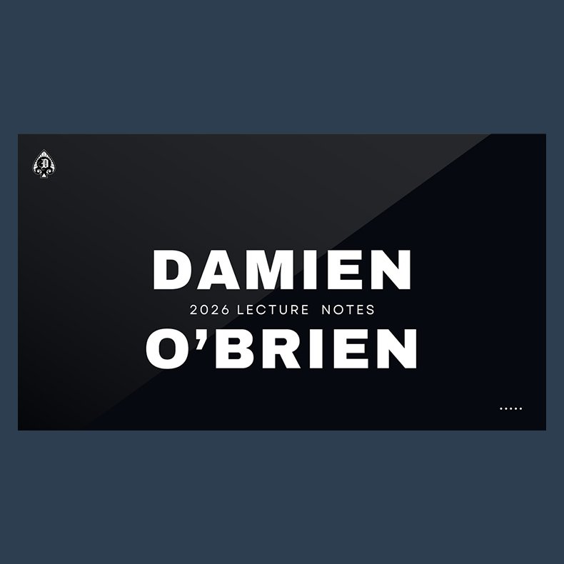 Damien's 2026 Lecture Notes eBook DOWNLOAD