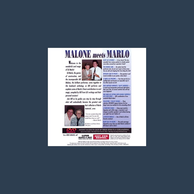 Malone Meets Marlo #1 by Bill Malone - DVD